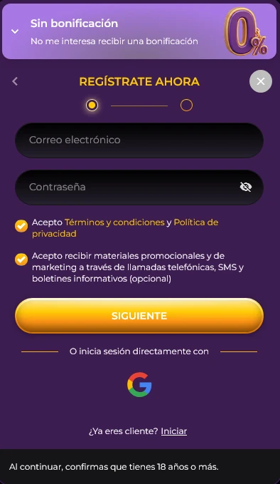 Registration — Spinimax Casino